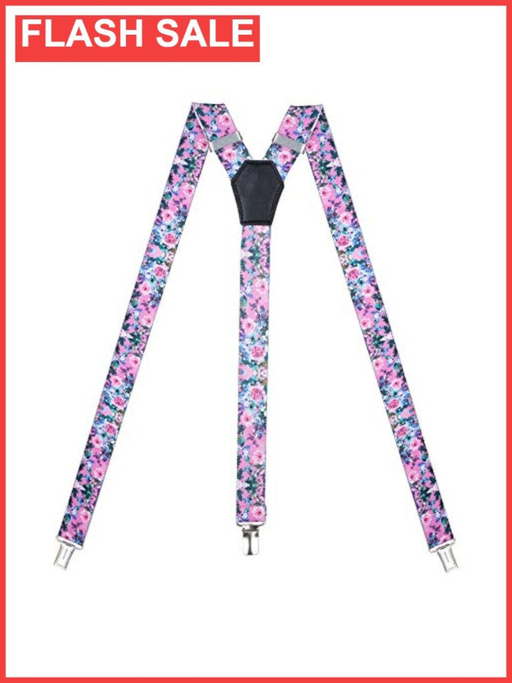 Women's Y-Back Suspenders 1" Elastic Adjustable Metal Clips